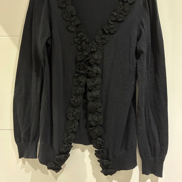 Ted Baker cotton cardigan with black floral button panel - Picture 2 of 10